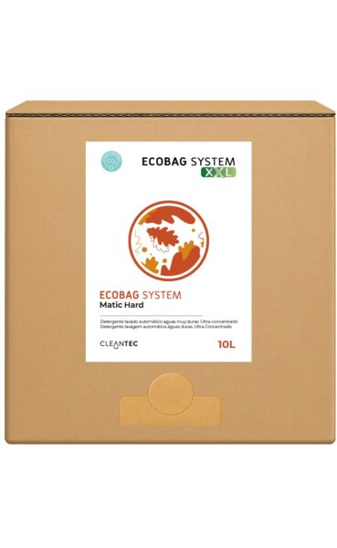 ECOBAG SYSTEM XXL MATIC HARD es un detergente automático ultraconcentrado en formato XXL, formulado para aguas duras, que elimina eficazmente grasas, restos de comida y manchas difíciles sin dejar residuos ni afectando el brillo de la vajilla. Ideal para sistemas de lavado automático de alto volumen y entornos de trabajo de gran exigencia. El sistema ECOBAG permite una dosificación precisa que optimiza el consumo y mejora la eficiencia operativa. Venta exclusiva para profesionales. Producto de uso profesional, no apto para uso doméstico.