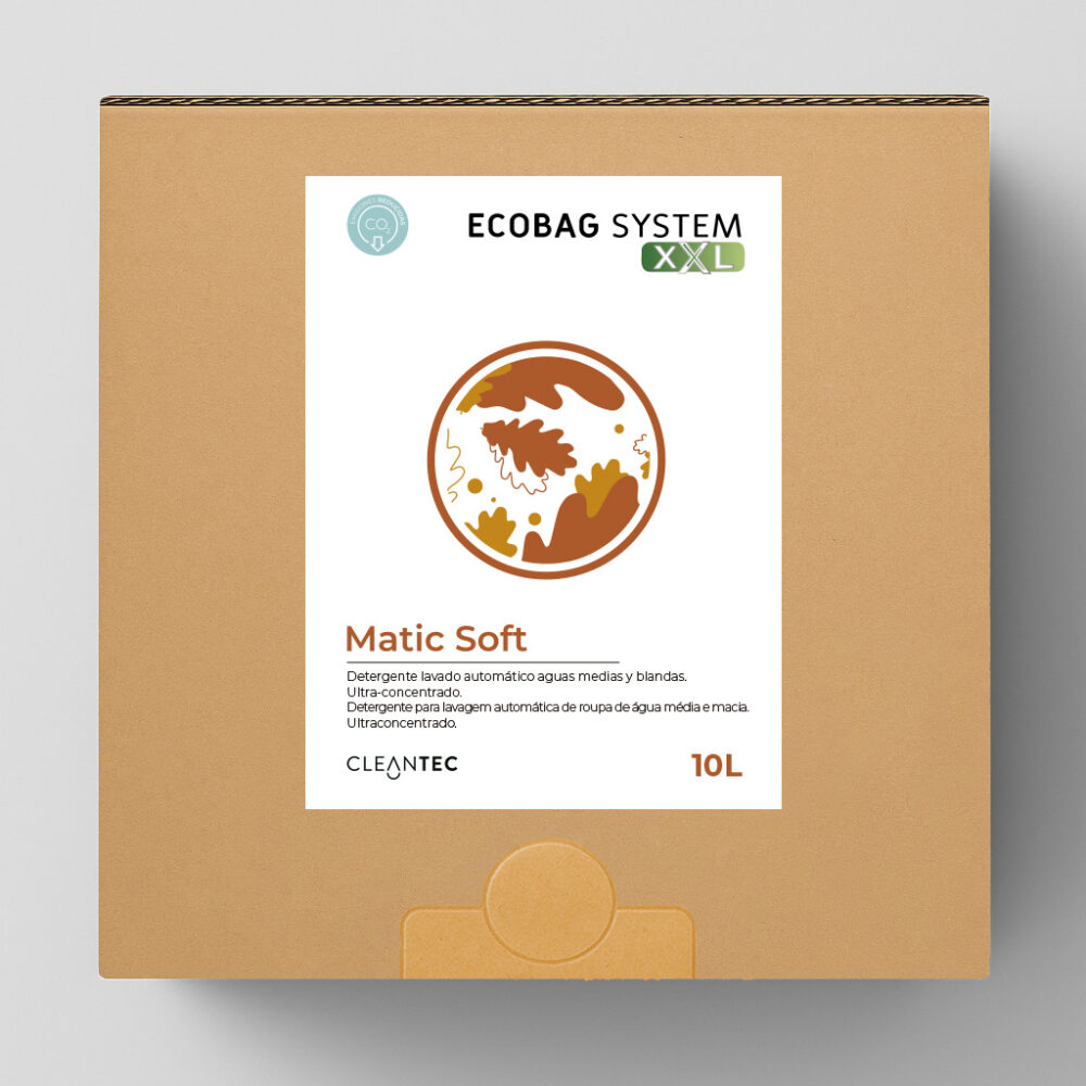 ECOBAG SYSTEM XXL MATIC SOFT es un detergente automático ultraconcentrado en formato XXL, formulado para aguas blandas, diseñado para proporcionar una limpieza eficaz y suave en vajilla, cristalería y utensilios. Su fórmula permite su aplicación en entornos de lavado de gran volumen, asegurando una alta eficiencia a bajo coste. Ideal para cocinas industriales, restaurantes y hoteles con sistemas de dosificación automática. El sistema ECOBAG promueve el uso responsable y sostenible del producto. Venta exclusiva para profesionales. Producto de uso profesional, no apto para uso doméstico.