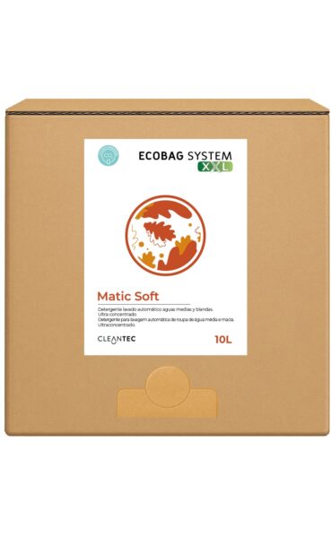 ECOBAG SYSTEM XXL MATIC SOFT es un detergente automático ultraconcentrado en formato XXL, formulado para aguas blandas, diseñado para proporcionar una limpieza eficaz y suave en vajilla, cristalería y utensilios. Su fórmula permite su aplicación en entornos de lavado de gran volumen, asegurando una alta eficiencia a bajo coste. Ideal para cocinas industriales, restaurantes y hoteles con sistemas de dosificación automática. El sistema ECOBAG promueve el uso responsable y sostenible del producto. Venta exclusiva para profesionales. Producto de uso profesional, no apto para uso doméstico.
